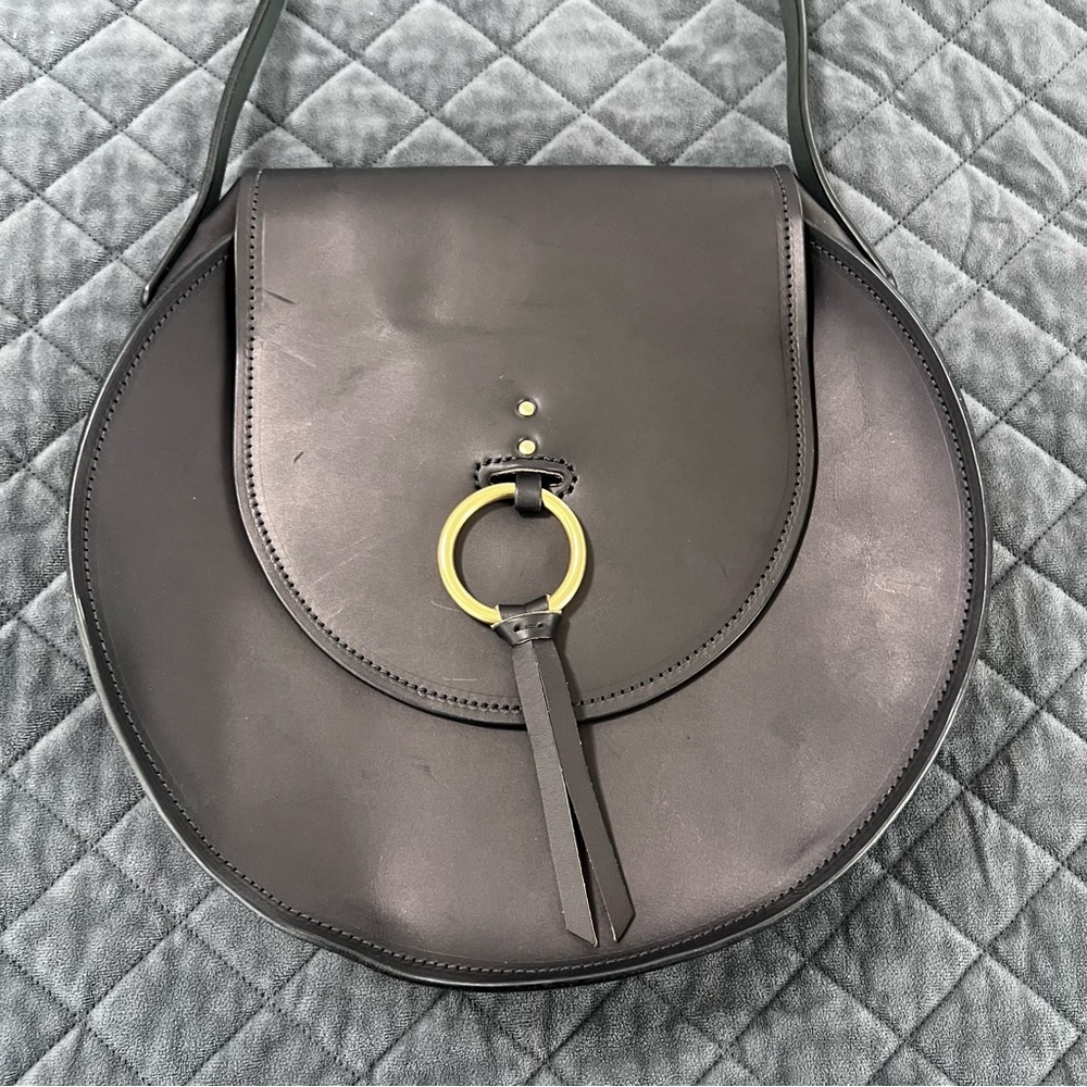 Hemlock And Hyde Phoebe Shoulder Bag Crossbody Purse Leather Gold Black - Picture 2 of 15